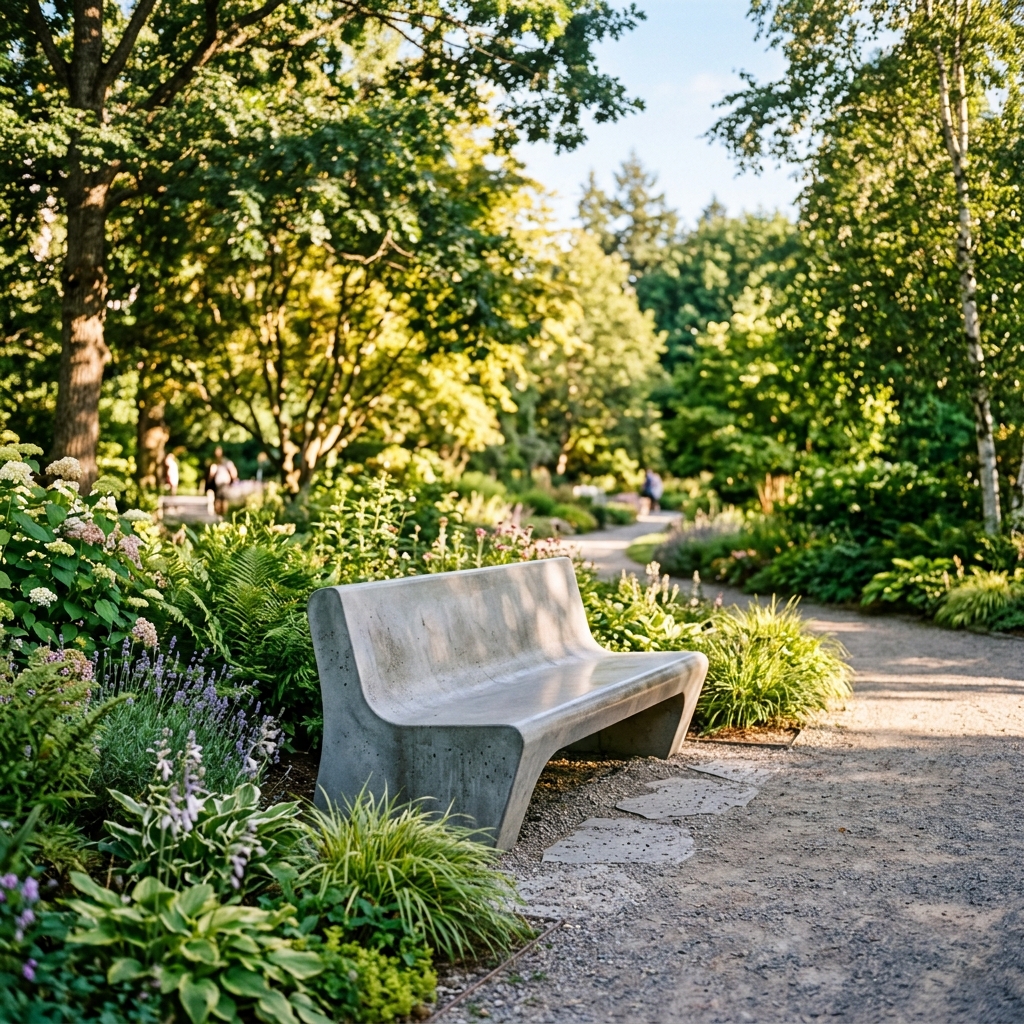 Concrete Garden Bench